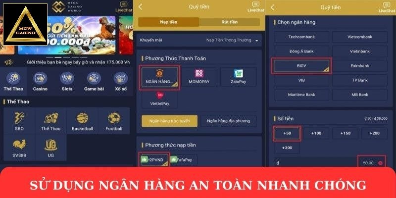 Sử dụng ngân hàng an toàn nhanh chóng